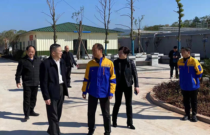 江西省生態(tài)環(huán)境廳黨組成員、副廳長龍剛一行蒞臨挺進環(huán)保和樂新村污水處理站視察調(diào)研